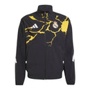Jaqueta Corta-Vento Real Madrid Marvel Avengers 25/26 - Masculina Adidas - Preta com detalhes em amarelo