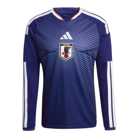 Camisa Seleção Japão I 26/27 manga longa - Torcedor Adidas Masculina - Azul