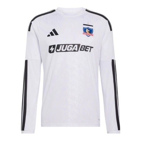 Camisa Colo Colo I 26/27 manga longa - Torcedor Adidas Masculina - Branca Com Patrocínio