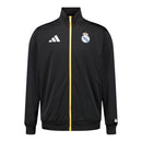 Jaqueta Corta-Vento Real Madrid Marvel Avengers 25/26 - Masculina Adidas - Preta com detalhes em amarelo