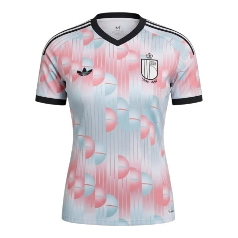 Camisa Seleção Bélgica II 26/27 - Torcedor Adidas Feminina - Azul e rosa