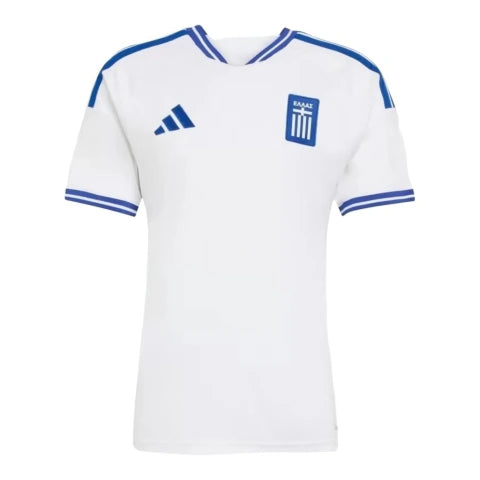 Camisa Seleção Grécia I 26/27 - Torcedor Adidas Masculina - Branca com detalhes em azul