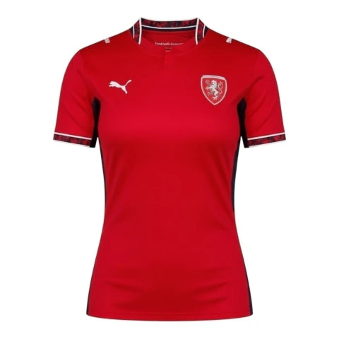 Camisa Seleção República Tcheca I 26/27 - Torcedor Puma Feminina - Vermelha