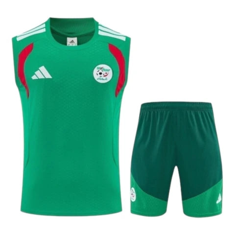 Kit Treino adulto - Camisa e Shorts - Seleção Argélia Adidas 26/27 - Verde
