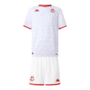 Kit Infantil Seleção Tunísia II 26/27 - Kappa - Branca com detalhes em vermelho