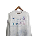 Camisa Al-Nassr II 23/24 manga longa - Torcedor Masculina - Branca com detalhes em roxo e azul