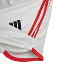 Short Flamengo 24/25 - Masculino Adidas - Branco com detalhes em vermelho