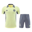 Kit Treino adulto - Camisa e Shorts - Ajax Adidas 24/25 - Amarelo e cinza