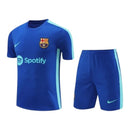 Kit Treino adulto - Camisa e Shorts - Barcelona Nike 23/24 - Azul com detalhes em verde