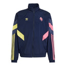 Jaqueta Corta-Vento Juventus 24/25 - Masculina Adidas - Az com detalhes em rosa e amarelo