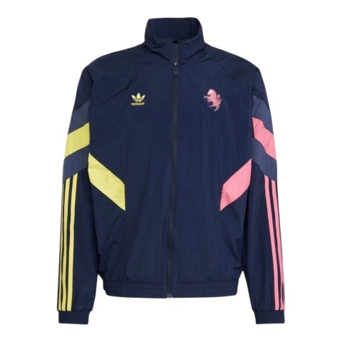 Jaqueta Corta-Vento Juventus 24/25 - Masculina Adidas - Az com detalhes em rosa e amarelo