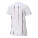 Camisa Manchester City Pré-jogo 25/26 - Torcedor Adidas Feminina - Branca com detalhes em vinho