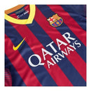 Camisa Retrô Barcelona I 2013/14 - Masculina Nike - Azul e vermelha com detalhes em amarelo