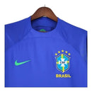 Camisa Retrô Seleção Brasileira II 2022/23 - Masculina Nike - Azul com detalhes em verde