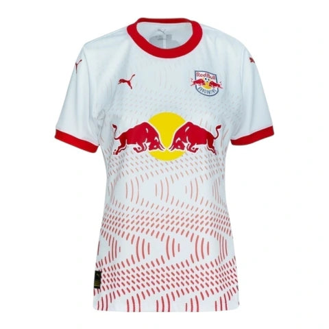Camisa Red Bull Bragantino I 25/26 - Torcedor Puma Feminina - Branca com detalhes em vermelho