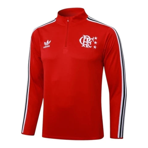 Jaqueta Corta-Vento Flamengo Treino 25/26 - Masculina Adidas - Vermelha