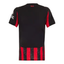 Camisa AC Milan I 25/26 - Torcedor Puma Feminina - Preta e vermelha com detalhes em cinza