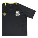 Camisa Santos Treino 25/26 - Torcedor Umbro Masculina - Preta com detalhes em amarelo