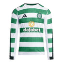 Camisa Celtic I 25/26 manga longa - Torcedor Adidas Masculina - Branca e verde