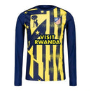 Camisa Atlético de Madrid Pré-jogo II 25/26 manga longa - Torcedor Nike Masculina - Azul e amarela