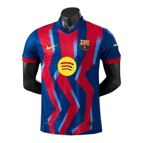 Camisa Barcelona IV 25/26 - Jogador Nike Masculina - Azul e vermelha