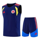 Kit Treino adulto - Camisa e Shorts - Seleção Colômbia Adidas 26/27 - Azul