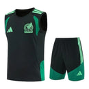Kit Treino adulto - Camisa e Shorts - Seleção México Adidas 26/27 - Preto e verde