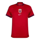 Camisa Seleção Noruega I 25/26 - Torcedor Nike Masculina - Vermelha com detalhes em azul