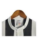 Camisa Retrô Newcastle 1997/1999 manga longa - Masculina Adidas - Branca com listras pretas e detalhes em azul