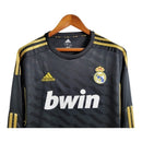 Camisa Retrô Real Madrid II 11/12 manga longa - Masculina Adidas - Preta com detalhes em dourado