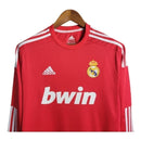 Camisa Retrô Real Madrid II 11/12 manga longa - Masculina Adidas - Vermelha com detalhes em branco