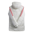 Jaqueta Corta-Vento Manchester United 23/24 - Masculina Adidas - Branca com detalhes em vermelho