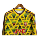 Camisa Retrô Arsenal II 1991/1993 manga longa - Masculina Adidas - Amarela com detalhes em verde e vermelho