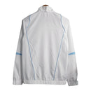 Jaqueta Corta-Vento Seleção da Alemanha 23/24 - Masculina Adidas - Branca com detalhes em azul e preto