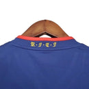 Camisa Retrô Seleção da Espanha II 2010 manga longa - Adidas Masculina - Azul com detalhes em amarelo e laranja