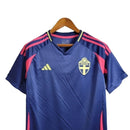 Camisa Seleção Suécia II 24/25 - Torcedor Adidas Masculina - Azul com detalhes em rosa