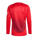 Camisa Manchester United I 24/25 manga longa - Torcedor Adidas Masculina - Vermelha com detalhes em branco