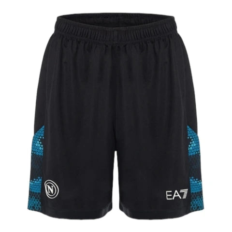 Short Napoli 24/25- Masculino EA7 - Preto com detalhes em azul