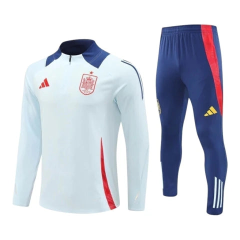 Conjunto Seleção Espanha Treino 24/25 - Masculino Adidas - Azul com detalhes em vermelho