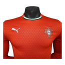 Camisa Seleção Portugal I 25/26 manga longa - Jogador Puma Masculina - Vermelha