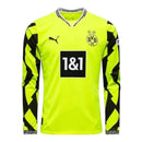 Camisa Borussia Dortmund Edição especial de Aniversário 24/25 manga longa - Torcedor Puma Masculina - Amarela neon com detalhes em preto
