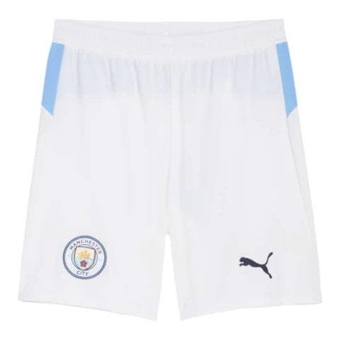 Short Manchester City I 25/26 - Masculino Puma - Branco com detalhes em azul