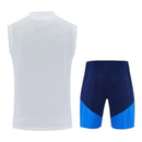 Kit Treino adulto - Camisa e Shorts - Seleção Colômbia Adidas 26/27 - Branco e azul