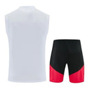 Kit Treino adulto - Camisa e Shorts - Seleção Alemanha Adidas 26/27 - Branco e preto com detalhes em amarelo e vermelho