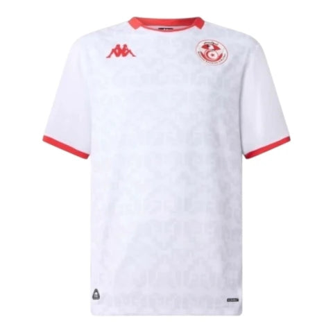 Camisa Seleção Tunísia II 26/27 - Torcedor Kappa Masculina - Branca com detalhes em vermelho