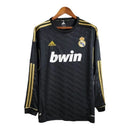 Camisa Retrô Real Madrid II 11/12 manga longa - Masculina Adidas - Preta com detalhes em dourado