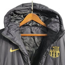 Jaqueta Corta-Vento Barcelona 23/24 - Preta com detalhes em dourado