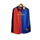 Camisa Retrô Edição Centenário Barcelona 98/99 manga longa - Masculina Nike - Azul e vermelha