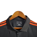 Camisa Tigres do México24/25 polo - Torcedor Adidas Masculina - Preta com listras em laranja