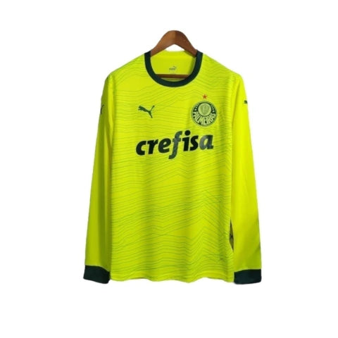Camisa Palmeiras III 23/24 manga longa - Torcedor Puma Masculina - Verde fluorescente